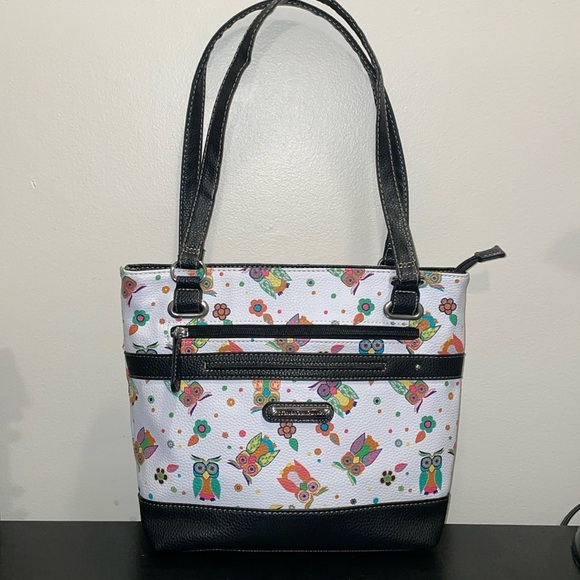 Stone Mountain Accessories Handbags - Stone Mountain Accessories White and Black Owl Tote